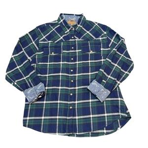 Jachs Girlfriend Flannel shirt‎ paisley cuffs large